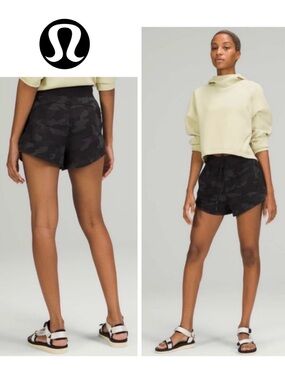 Lululemon Sz 2 Inner Glow Short 3" *Terry Heritage 365 Camo Deep Coal Multi